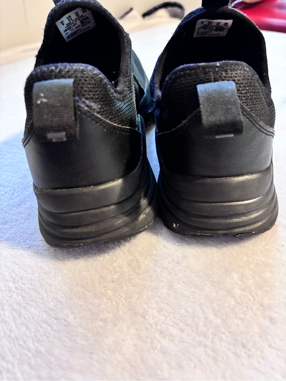 Puma Black Slip-On Mesh Athletic Shoes with Silver Logos - Picture 5 of 6